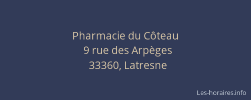 Pharmacie du Côteau