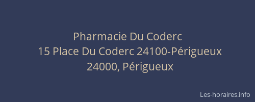 Pharmacie Du Coderc