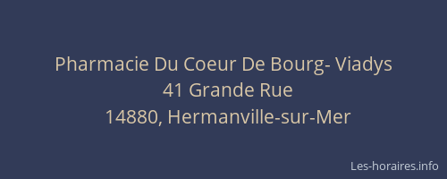 Pharmacie Du Coeur De Bourg- Viadys