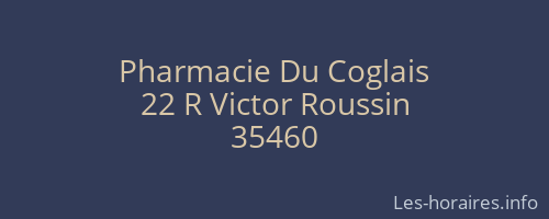 Pharmacie Du Coglais