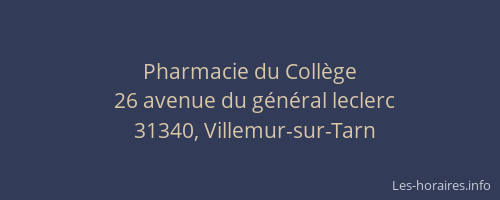 Pharmacie du Collège