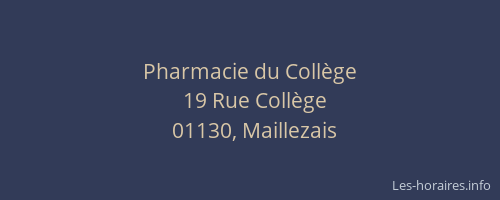 Pharmacie du Collège