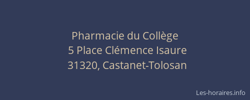 Pharmacie du Collège