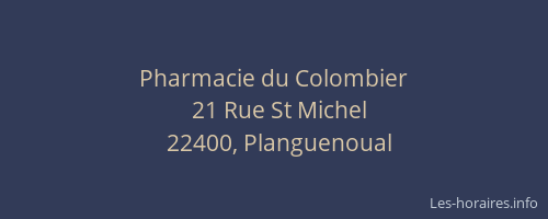 Pharmacie du Colombier