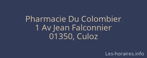 Pharmacie Du Colombier