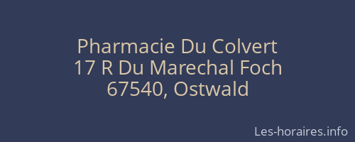 Pharmacie Du Colvert