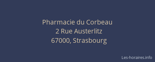 Pharmacie du Corbeau
