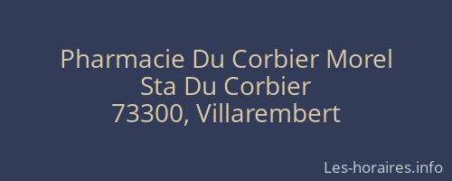 Pharmacie Du Corbier Morel