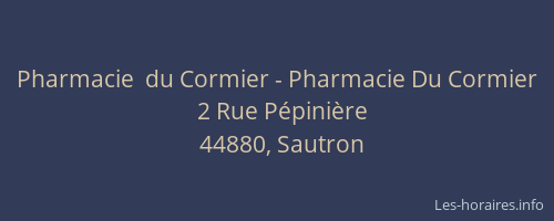 Pharmacie  du Cormier - Pharmacie Du Cormier