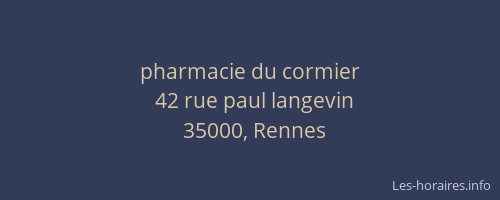 pharmacie du cormier