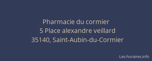 Pharmacie du cormier