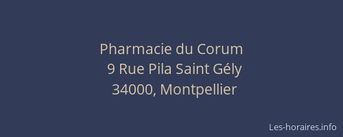 Pharmacie du Corum