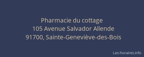 Pharmacie du cottage