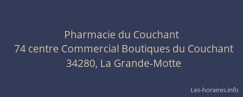 Pharmacie du Couchant