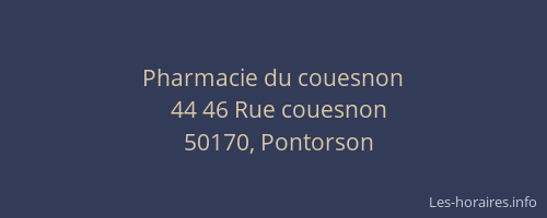 Pharmacie du couesnon
