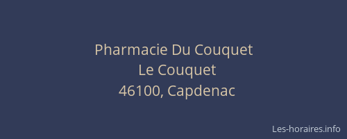 Pharmacie Du Couquet