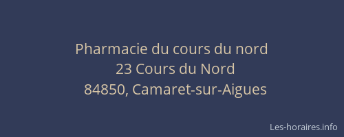 Pharmacie du cours du nord