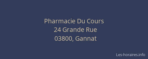 Pharmacie Du Cours