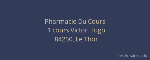 Pharmacie Du Cours