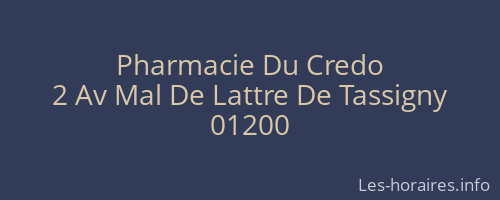 Pharmacie Du Credo