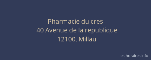 Pharmacie du cres