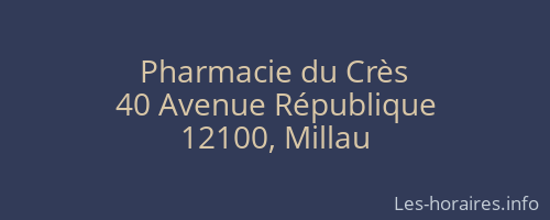 Pharmacie du Crès