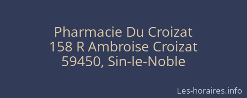 Pharmacie Du Croizat