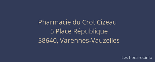 Pharmacie du Crot Cizeau
