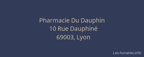 Pharmacie Du Dauphin