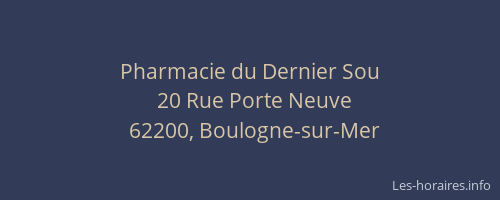 Pharmacie du Dernier Sou