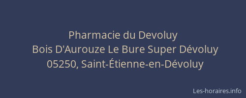 Pharmacie du Devoluy