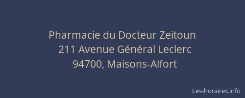 Pharmacie du Docteur Zeitoun