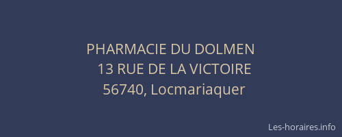 PHARMACIE DU DOLMEN