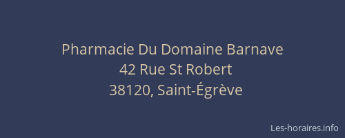 Pharmacie Du Domaine Barnave