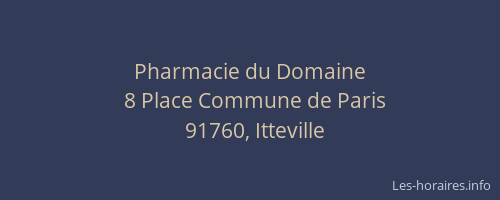 Pharmacie du Domaine