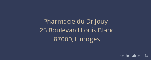 Pharmacie du Dr Jouy