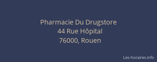 Pharmacie Du Drugstore