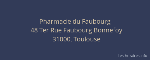 Pharmacie du Faubourg