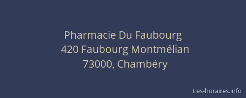Pharmacie Du Faubourg
