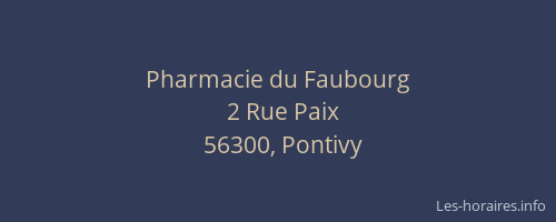 Pharmacie du Faubourg