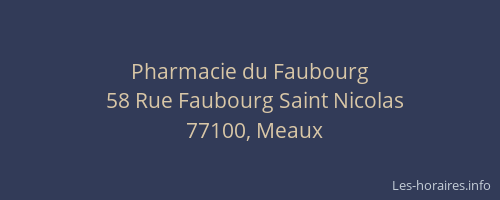 Pharmacie du Faubourg