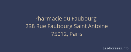 Pharmacie du Faubourg
