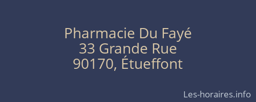 Pharmacie Du Fayé