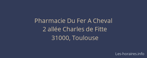 Pharmacie Du Fer A Cheval