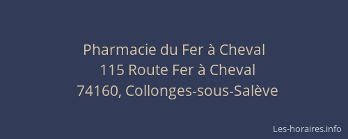 Pharmacie du Fer &agrave; Cheval
