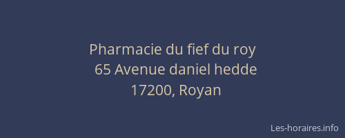 Pharmacie du fief du roy