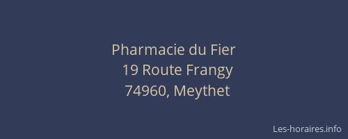 Pharmacie du Fier