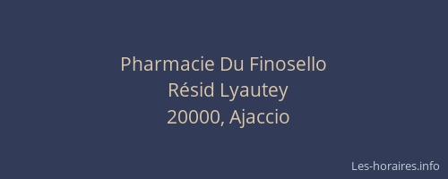 Pharmacie Du Finosello