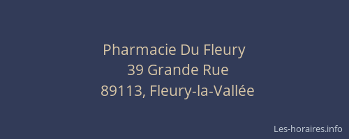 Pharmacie Du Fleury