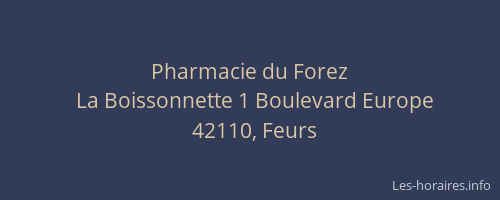Pharmacie du Forez